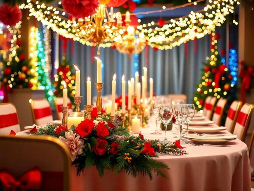 Decoratiuni festive colorate pentru evenimente de sarbatoare.