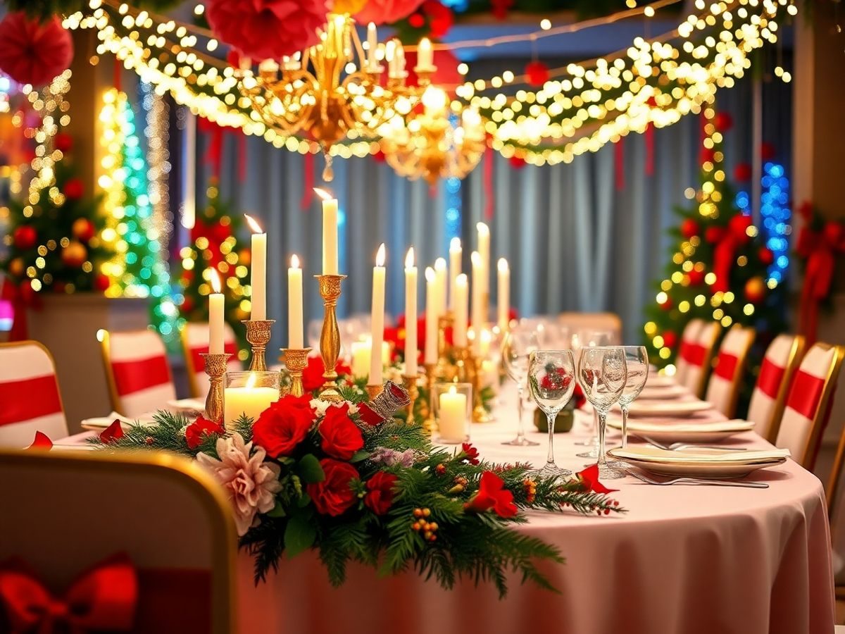 Decoratiuni festive colorate pentru evenimente de sarbatoare.