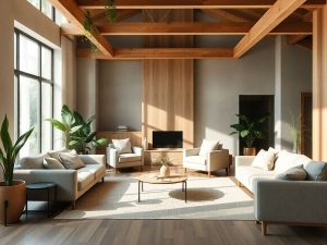 Camera de zi modernă cu elemente de design interior 2025.