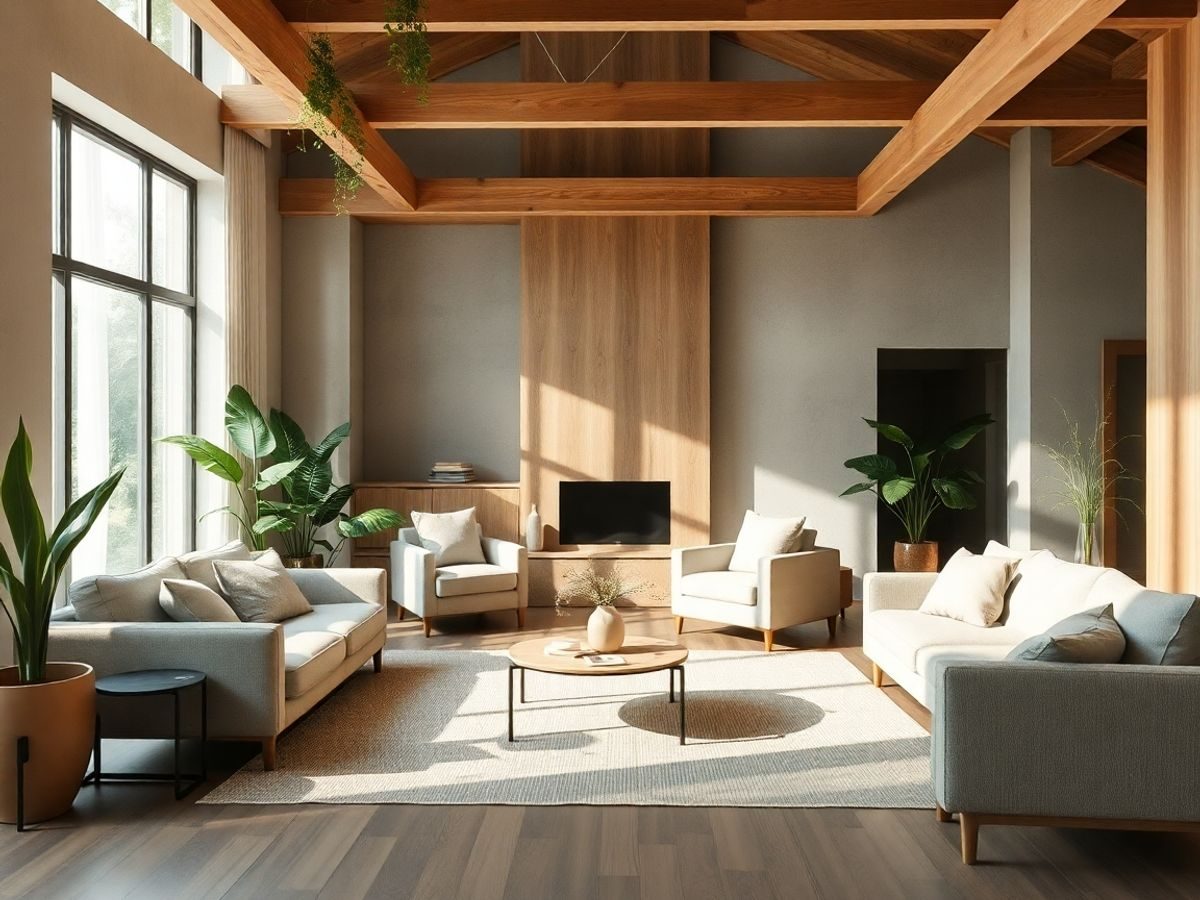 Camera de zi modernă cu elemente de design interior 2025.