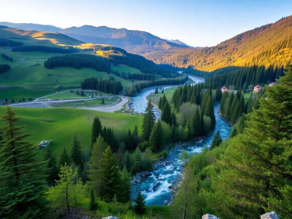 Munți, păduri, râuri și ape minerale din România.
